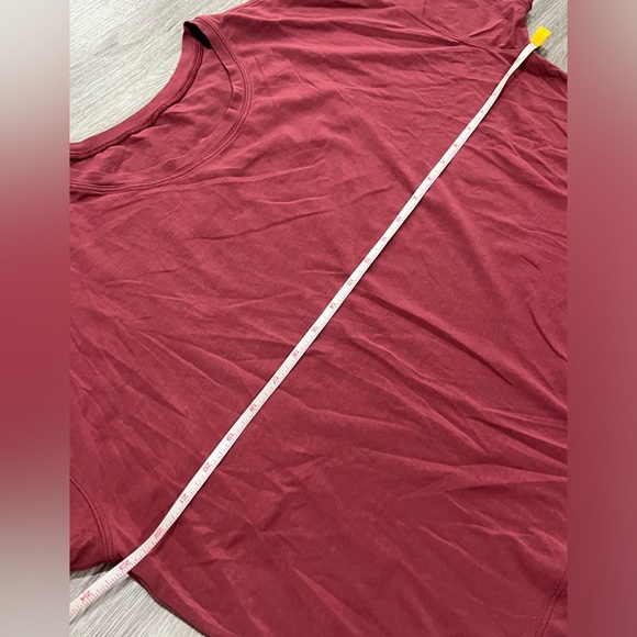 Women's Burgundy Long Sleeve Tee - Picture 4 of 5